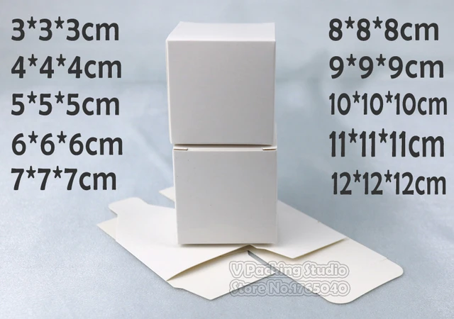 Petites boîtes en carton, blanc, 11 x 6 x 2 cm, 12 pièces