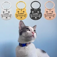 Kişiselleştirilmiş Pet kedi köpek kimliği etiketi yaka zinciri kediler için köpek etiketi gravür telefon numarası adı özel anti-kayıp köpekler için Pet kedi malzemeleri