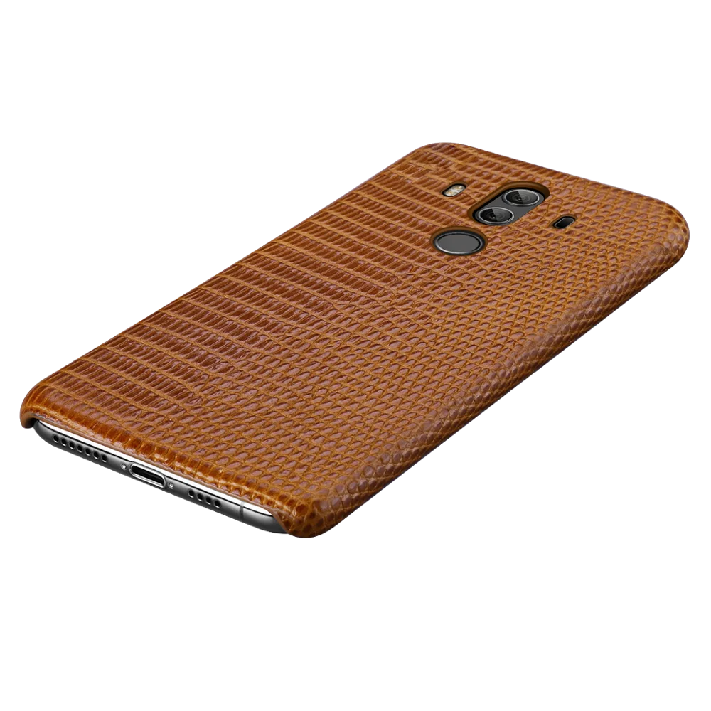 Для huawei Mate 10 Pro чехол для телефона Роскошный чехол из натуральной кожи с узором ящерицы ручной работы Классический чехол для huawei P20 P30 Pro
