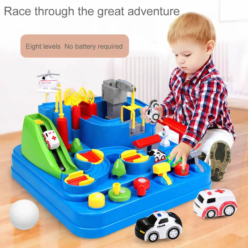 track race car adventure combination inertia train