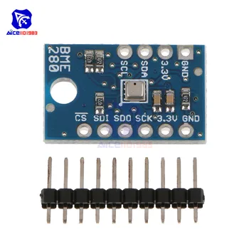 

diymore BME280 Temperature Humidity Barometric Pressure Sensor Module I2C SPI Breakout Board for Arduino
