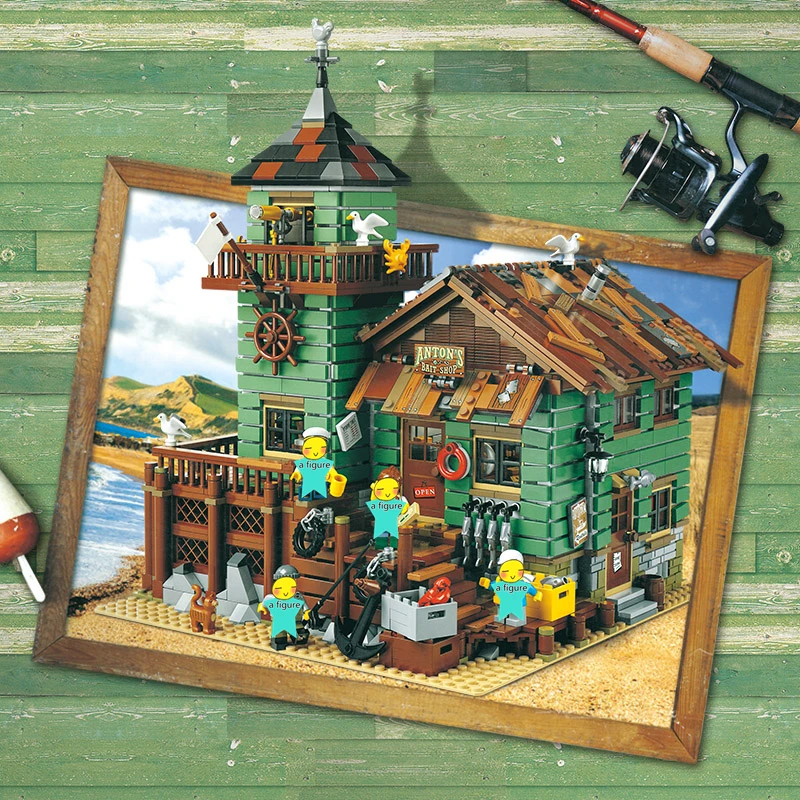 KING Ideas City Street Corner Garag Hall Shop Expert архитектурный конструктор, наборы блоков, комплекты кирпичей, Подарочные игрушки для мальчиков