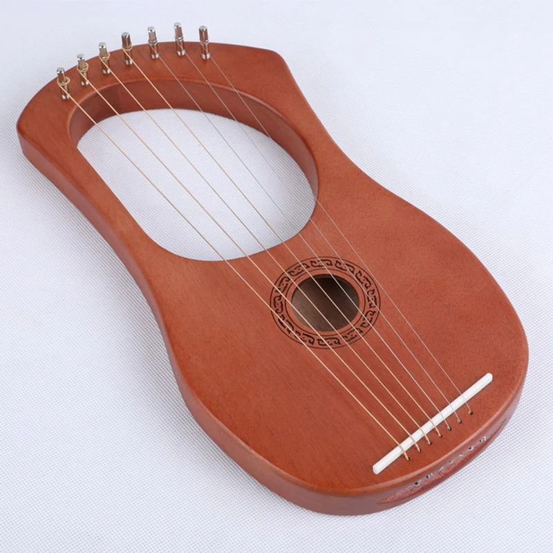 Orchestral Musical Instrument Harp Seven-Stringed Musical Instrument Liqin with Tuning Wrench