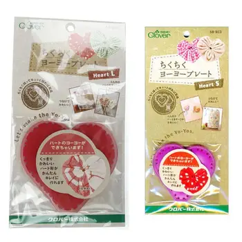 

YOYO flower maker, heart shape, fabric, flowers, template, Clover 58-932 / 933, imported from Japan, patchwork tools