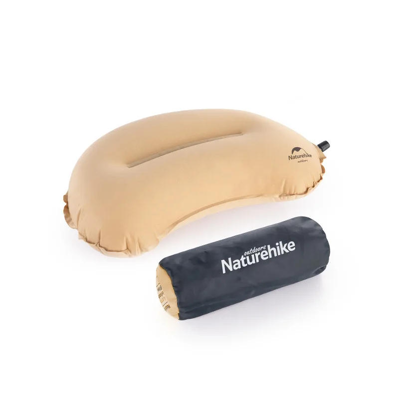 Naturehike New Arrive Outdoor Sponge Automatic Inflatable Pillow Camping Travel Portable Sponge Inflatable Pillow