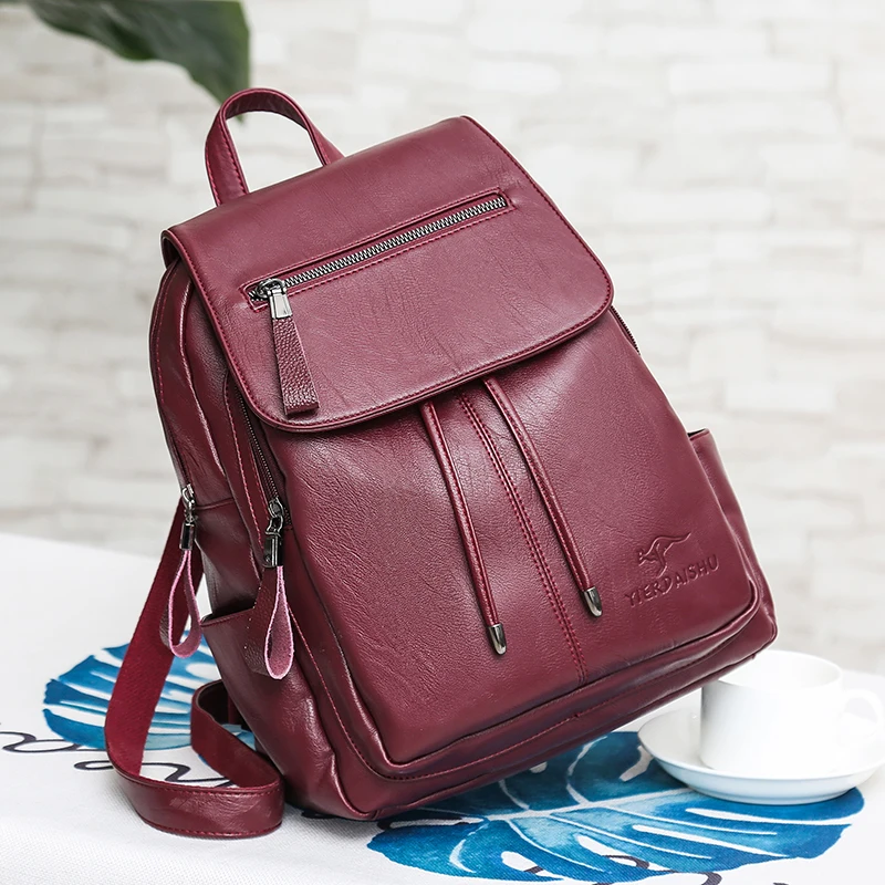 Женские кожаные рюкзаки, винтажная женская сумка через плечо, сумка для путешествий, женский рюкзак, Mochilas, школьные сумки для девочек, преппи