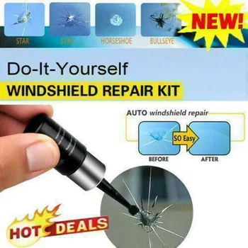 

Fluid Repair Fluid Kit Crack Chip Tool 2 PCS Car Auto Automotive Glass