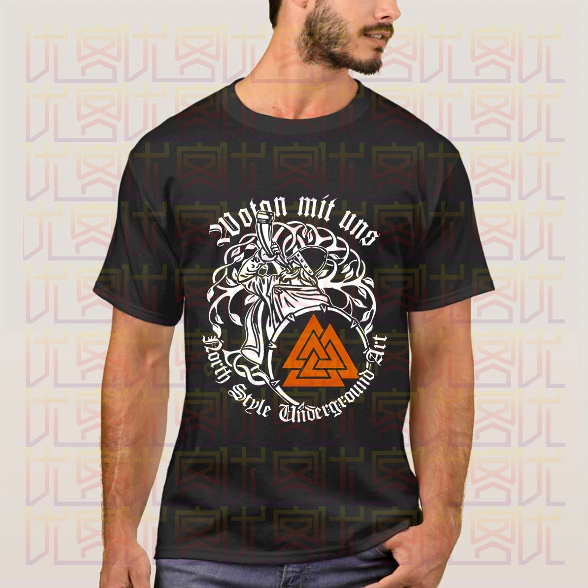 Viking North Style Wotan Mit Uns 100% хлопок уличная хлопковая футболка подарок футболки Топы Homme