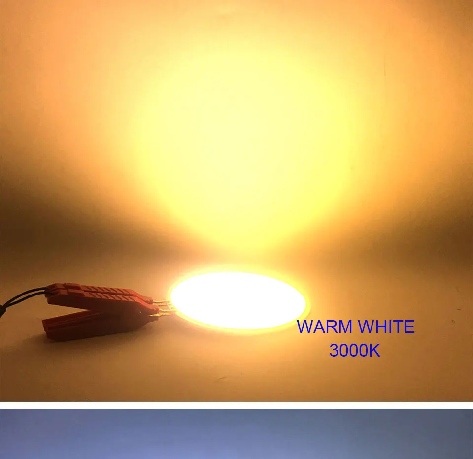 DC12V Dimmable Round COB LED Lamp Panel Lights 12V 50W LED Bulb with Dimmer Blue Warm Cold White Color Aluminum COB Board 108MM (10)