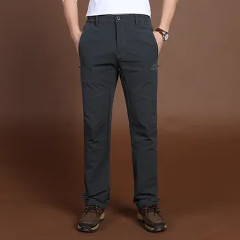 

2018 Spring New Style Chinlon Elasticity Trousers Athletic Pants Solid Color Casual Comfortable Outdoor Climbing Pants 1272