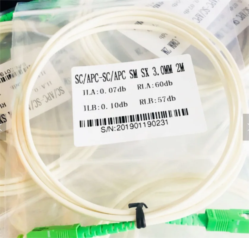 50 шт FTTH волоконно-оптический патч-корд SC/APC-SC/APC Одномодовый 2,0 мм