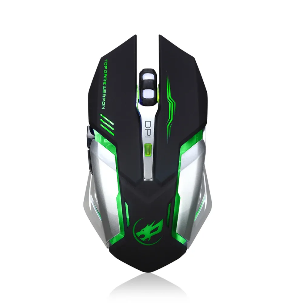 

Wireless Mouse Rechargeable Silent LED Colorful Breathing Backlight USB Optical Ergonomic Gaming Mouse Sem Fio #BL2