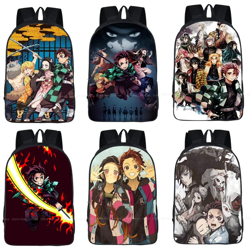 Рюкзак аниме Demon Slayer Kimetsu No Yaiba Comic Print Kamado Tanjirou Nezuko Cosplay Agatsuma Zenitsu| |