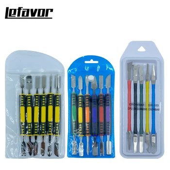 6 pz/set Prying Apertura Kit di Strumenti di Riparazione Per Il Telefono Mobile Notebook Doppia Teste Spudger In Metallo Set di Utensili A Mano Piede di Bolla