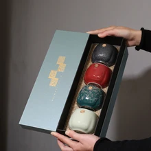 PINNY 170 мл Ретро грубая керамическая печь чайные чашки японский стиль кунг-фу чайные чашки термостойкие чайные чаши посуда для напитков