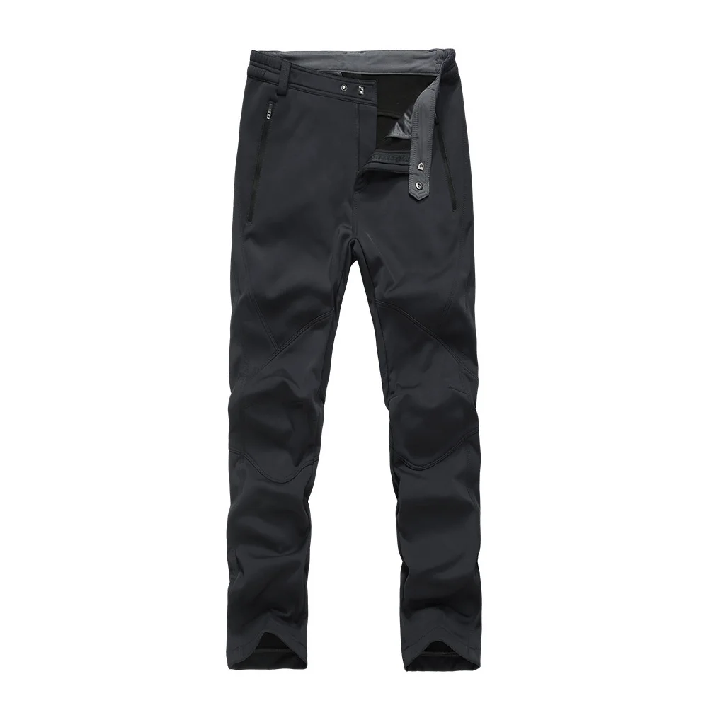 

2018 New Style Autumn And Winter New Style Men's plus Velvet Climbing Pants Loose Straight Waterproof Windproof Warm Trousers Qu