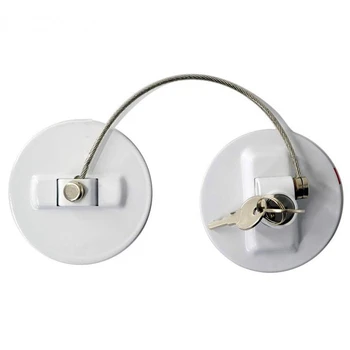

Child Safety Lock Window Refrigerator Safety Limit Lock for Drawer Door Secur Key Lock Zinc Alloy Material for Durability 2Pack
