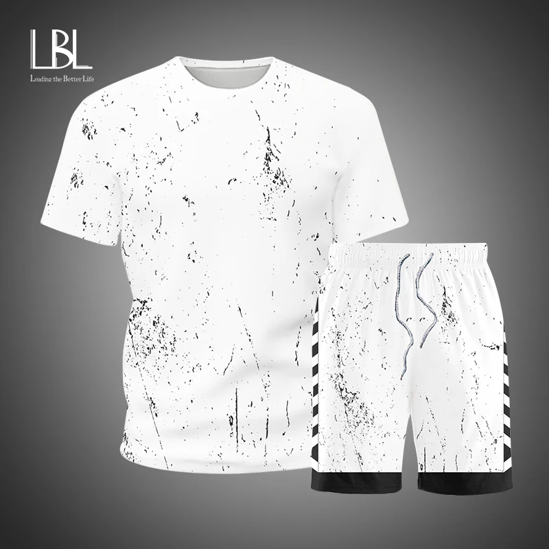 Tuta per uomo pantaloncini estivi set T Shirt e pantaloncini a maniche  corte set abbigliamento Casual abbigliamento sportivo da uomo palestra uomo  tute da ginnastica|Men's Sets| - AliExpress
