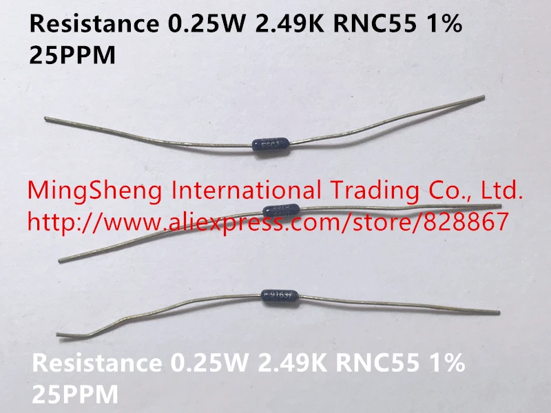 Оригинальный новый 100% сопротивление 0 25 Вт 2 49 K RNC55 1% 25PPM (индуктор)|resister 25w|resistance