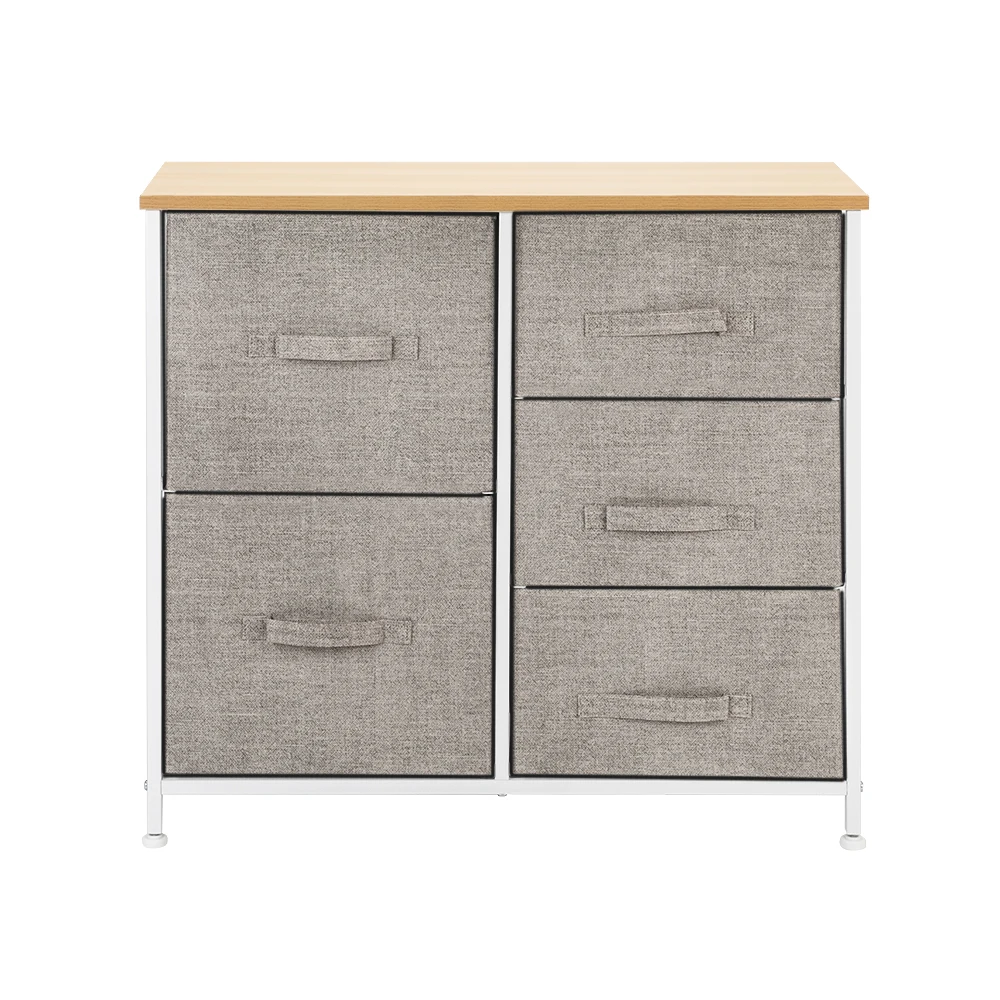 

Non-woven Drawer Rack Dresser Organizer With 5 Drawers Fabric Dresser Tower Shelf Storag For Bedroom, Hallway, Entryway, Closets