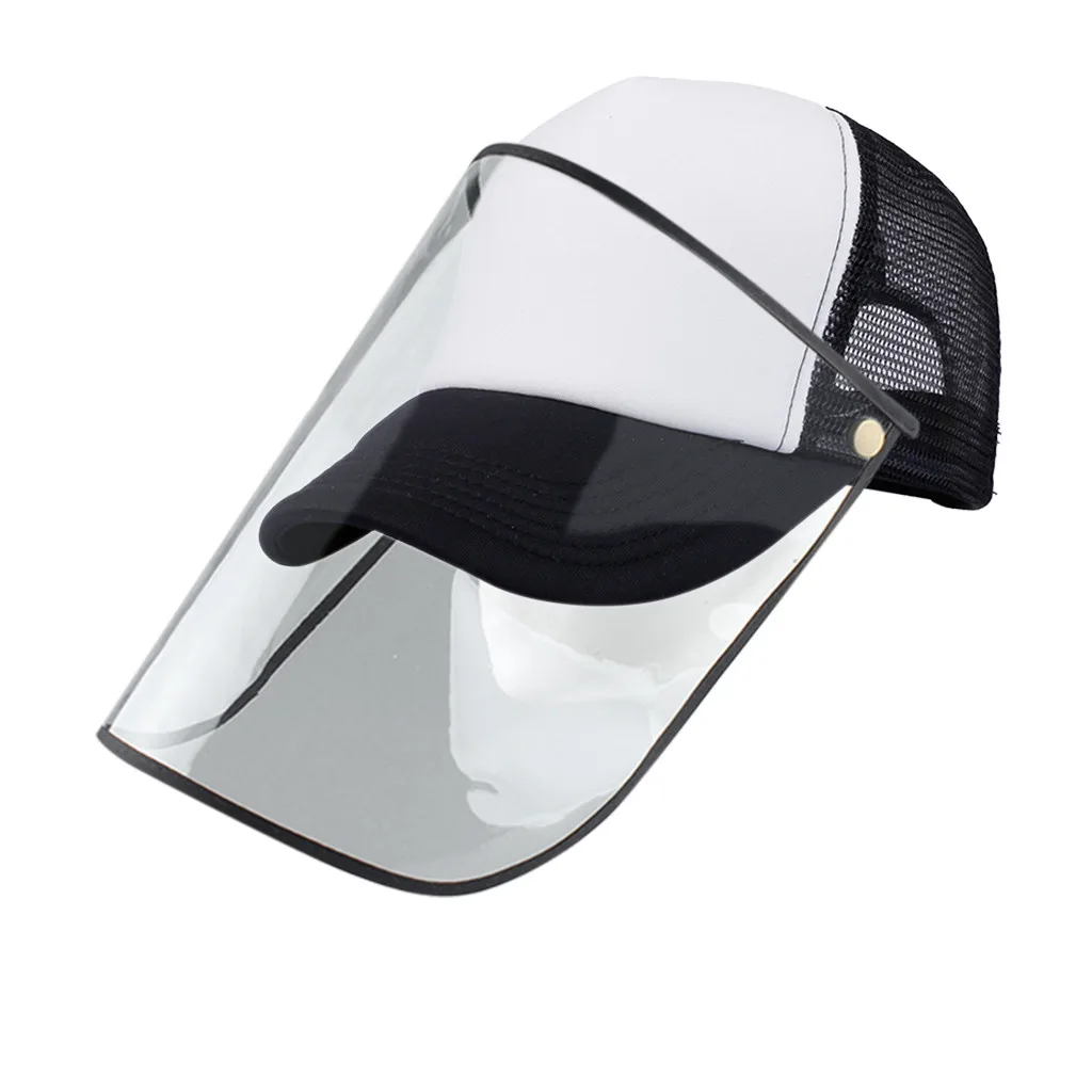 

2020 New Arrival Anti-spit Protective Peaked Hat Dustproof Cover Baseball Cap Mask Adjustable Dropshipping Wholesale