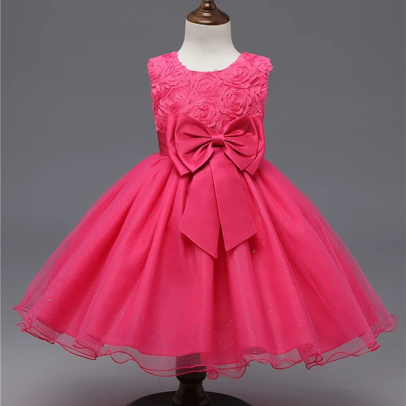 От 5 до 14 лет, детское платье для девочек на свадьбу, фатиновое кружевное длинное платье для девочек элегантное праздничное платье принцессы, торжественное платье для детей-подростков - Цвет: 02 Hot pink