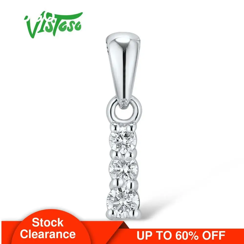 Женское золотое украшение с бриллиантами VISTOSO белое золото 14 к 585 пробы