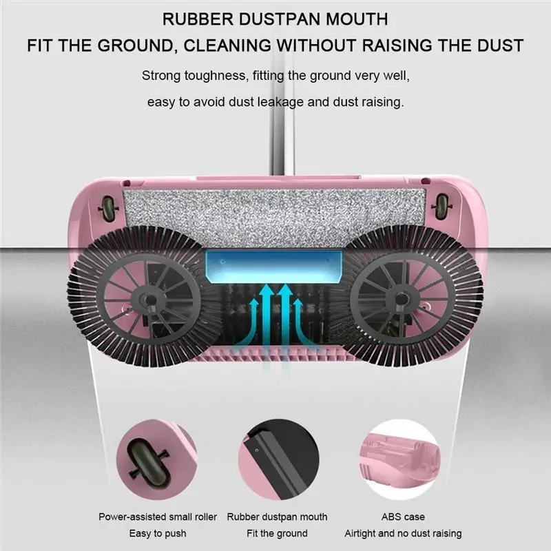 Ручной толчок 2 в 1 подметальная машина тип толчка бытовой уборки пола Швабра Метла подметальные машины Совок бытовые чистящие инструменты