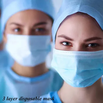 

100pcs 3 Layer Disposable Face Mask Anti Fog Virus Dust Disposable Masks Mouth Earloops Non Woven Safety Cotton Health Care