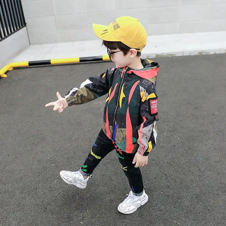 Весеннее Детское пальто Осенняя детская куртка Верхняя одежда для мальчиков