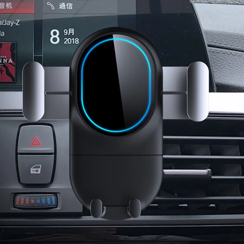 Вращающийся на 360 градусов Автомобильный кронштейн для телефона держатель Беспроводное зарядное устройство гравитационная стойка GPS DQ-Drop