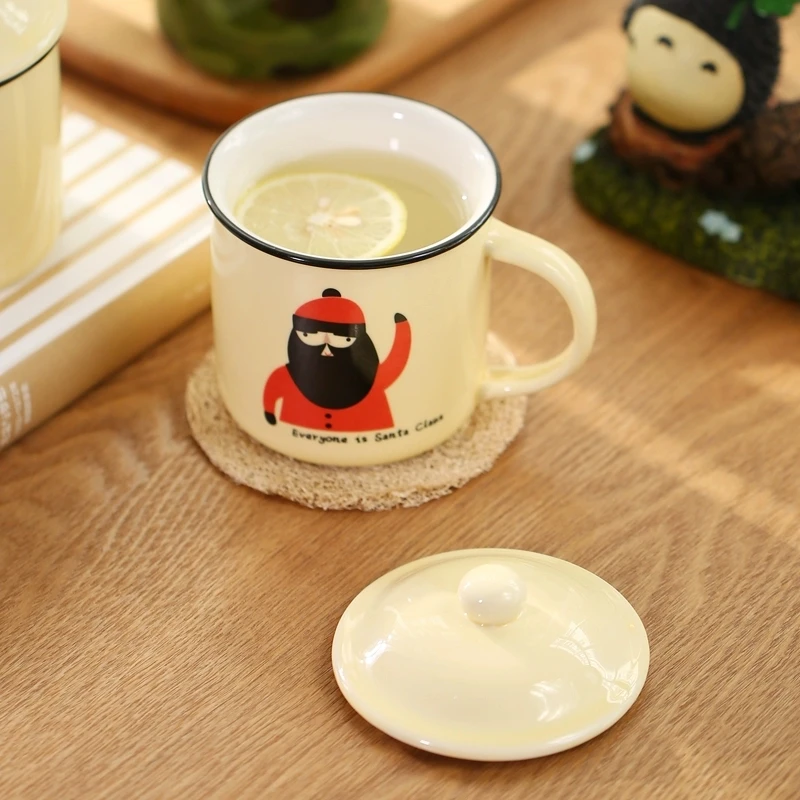 Новые веселые рождественские подарки для детей в стиле ретро Керамика творческий Кружка Чай чашка для питья, послужат прекрасным подарком для друзей 9x12 см 400 мл