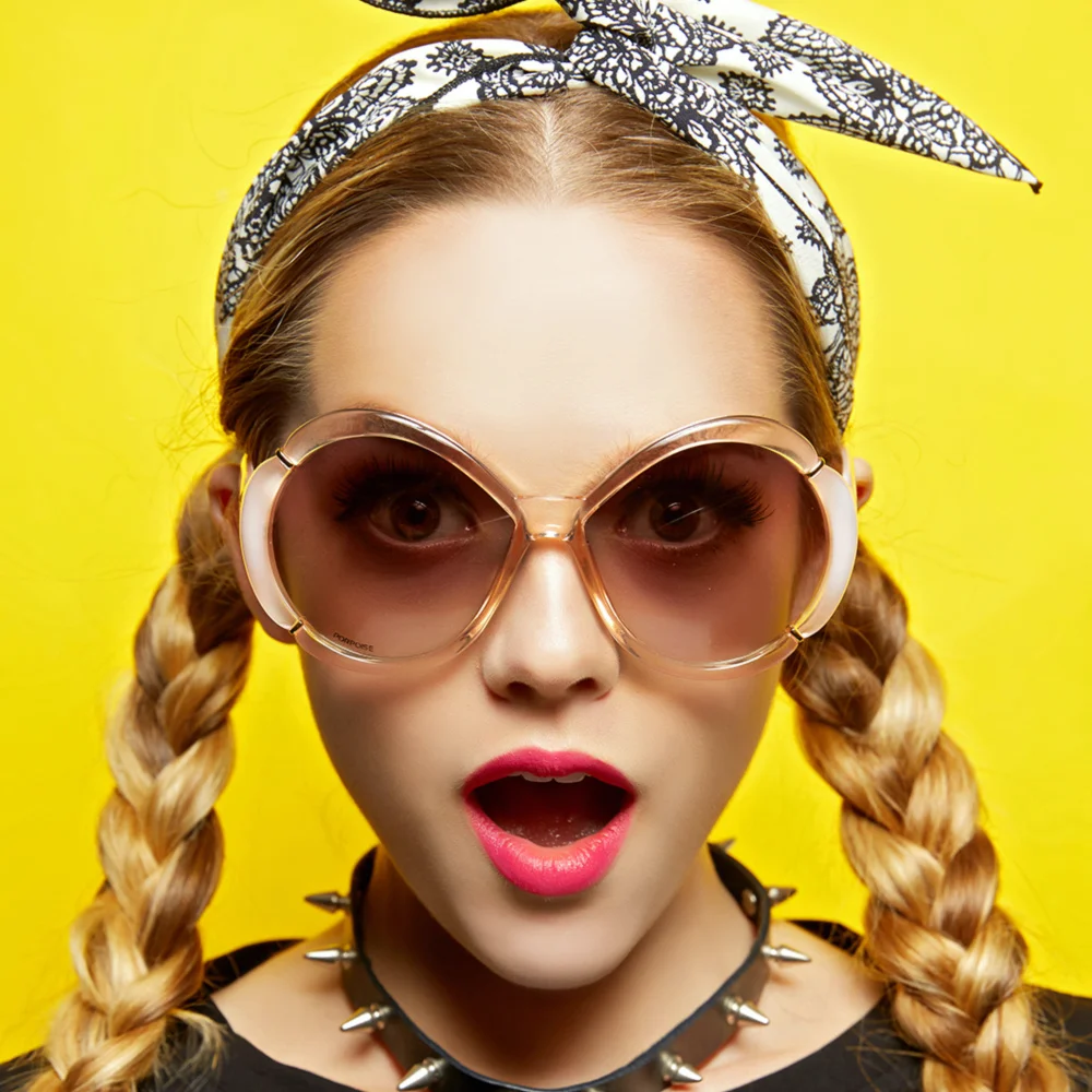 

PORPOISE Polarized Sunglasses Woman Vintage Round Frame Brand Designer Sun Glasses Fashionable Shades for Women Zonnebril Dames