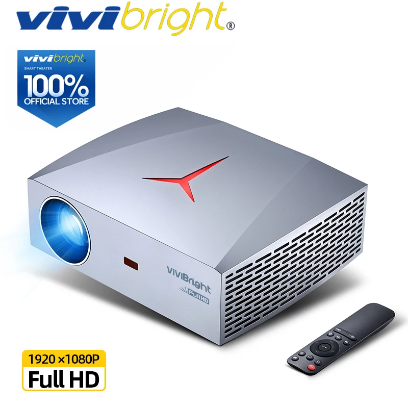 

100% Original VIVIBRIGHT Real Full HD 1920*1080P Digital Projector F40/F40UP WIFI Bluetooth Android 3D Movie Video LED Projector