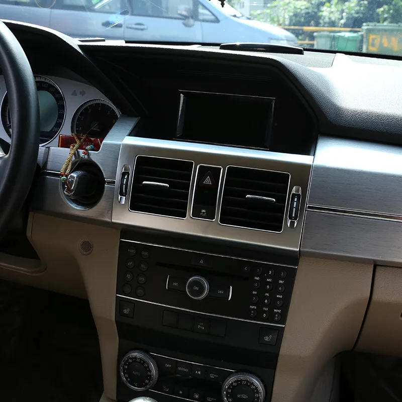 ABS хром для Mercedes benz GLK класс X204 2008-2012 Автомобильный Центр кондиционер вентиляционная рама отделка Аксессуары