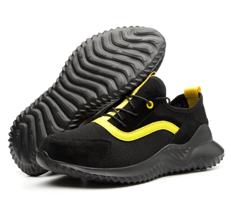 Рабочая защитная обувь для мужчин и женщин; дышащие сетчатые ботинки со стальным носком; мужская повседневная обувь с защитой от проколов