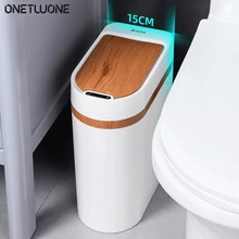 Cestino intelligente, pattumiera con sensore automatico Touch Free, caricatore USB per pattumiera da 10 litri per bagno domestico