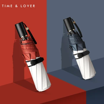 

High Quality Travel Umbrella Three Fold Automatic Folding Luxury Waterproof Clear Umbrella Anti-uv Big Paraguas Rain Gear JJ60YS