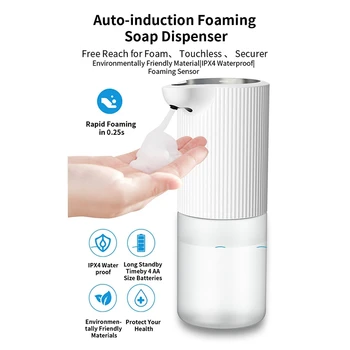 

SHGO HOT-New 350Ml Automatic Foam Soap Dispenser Infrared Motion Sensor Touchless Hand Washing Machine