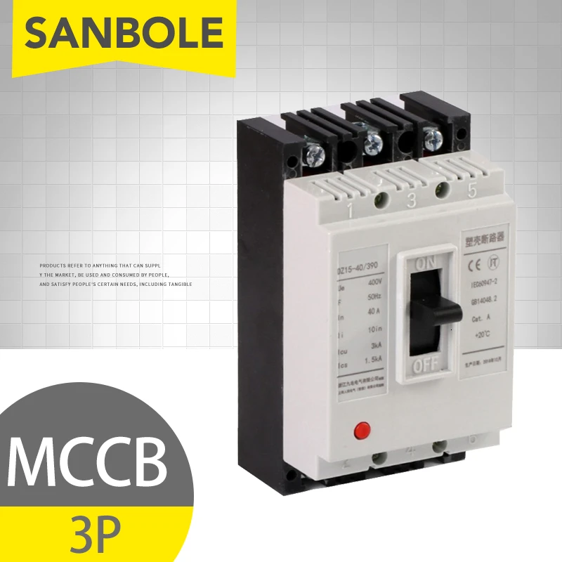 Trois ouvert petit commutateur triphas/é air disjoncteur Dz47 3P 63A 380V Trois dispositif de protection ouvert 32A @ 100a