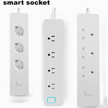 

Smart Socket Wifi Mobile Phone Timer Switch Socket Remote Control Smart Home Alexa Voice Smart Socket