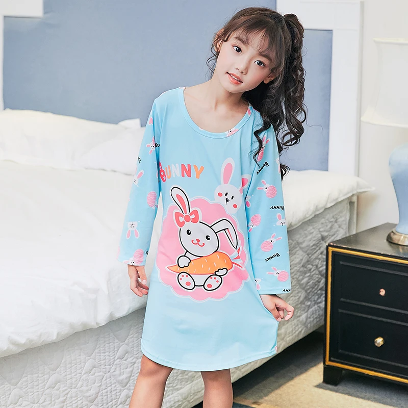 Осенняя ночная рубашка для маленьких девочек;% A-483; ночная рубашка принцессы с длинными рукавами и героями мультфильмов; ночная рубашка - Цвет: style 4