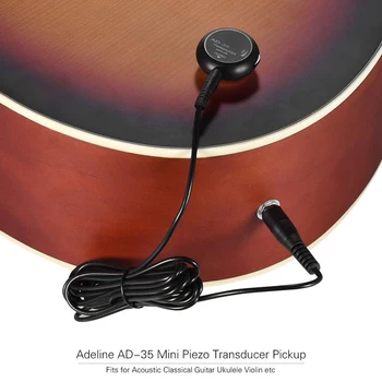 

AD-35 Mini Piezo Contact Pickup with Output Jack Audio Cable for Acoustic Guitar Classical Folk Violin Ukulele