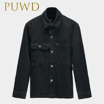 

PUWD 2019 Autumn new women's pocket denim jacket