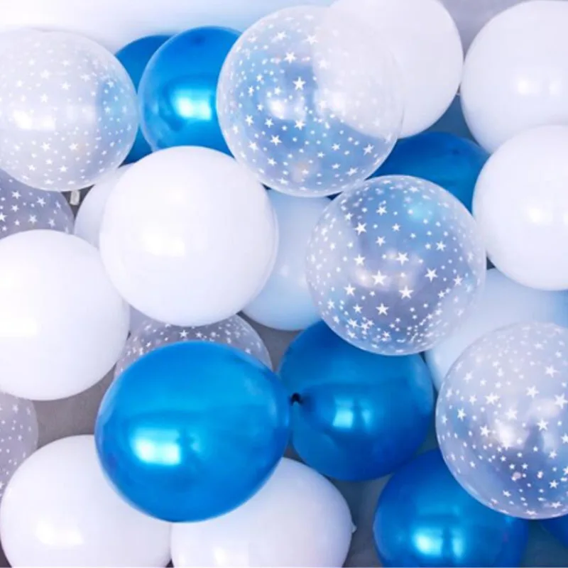 

10pcs Star Print Transparent Latex Balloons for DIY Wedding Decoration 12inch Globos Ballons Birthday Party Supplies Kids Toys