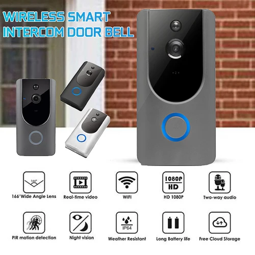 

Smart IP 1080P Phone Door Bell Doorbell Camera IR Alarm Wireless Security Intercom WIFI Video Door Security Night Vision Camera