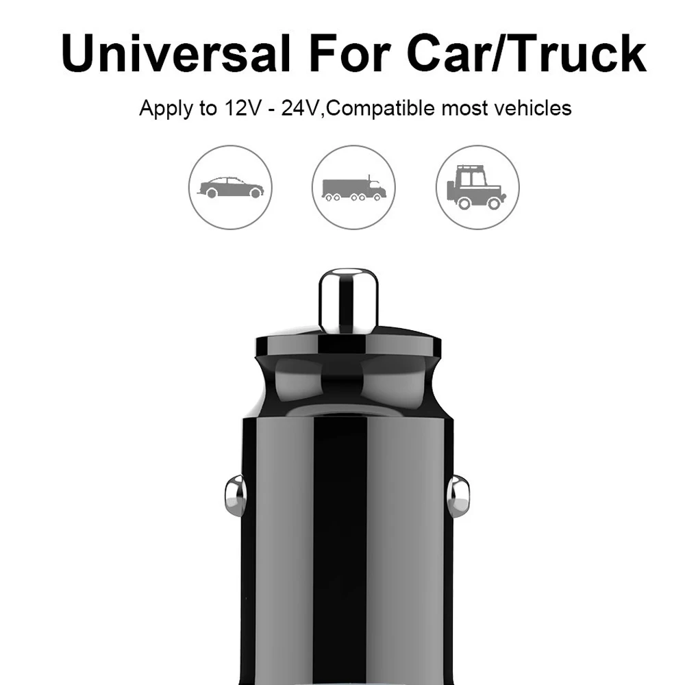 Мини Двойное USB Автомобильное зарядное устройство для мобильного телефона планшета 3.1A универсальное быстрое зарядное устройство автомобильное зарядное устройство адаптер автомобильные аксессуары