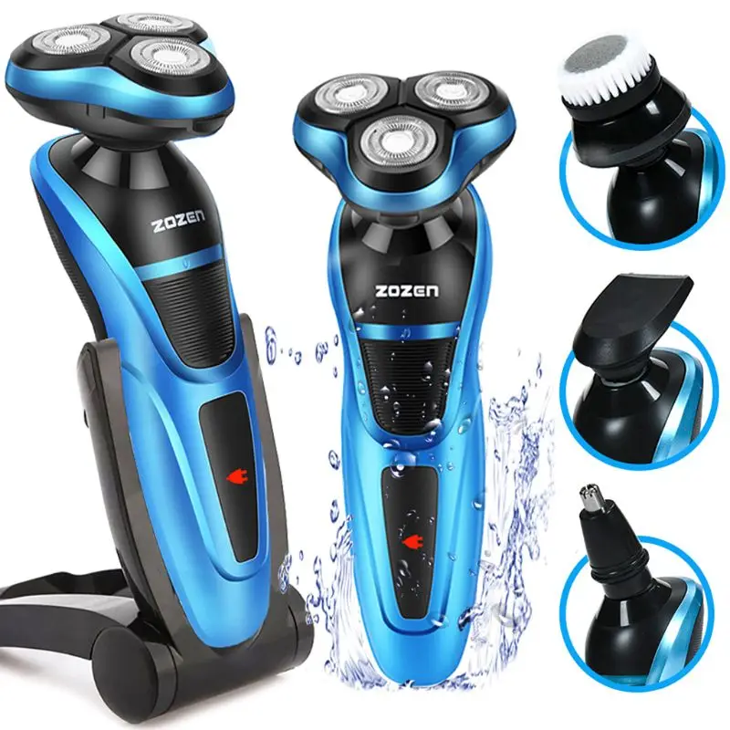 Kaufen Männer Elektro Rasierer USB Aufladbare Bart Trimmer Waschbar Wet Dry Bart Schneiden Maschine Multifunktionale Schwimm Rasiermesser