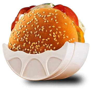 

Burger Fixed Box Washable Reusable Hamburger Holder Retractable Plastic Burger Rack Creative Home Kitchen Food Storage Shlft