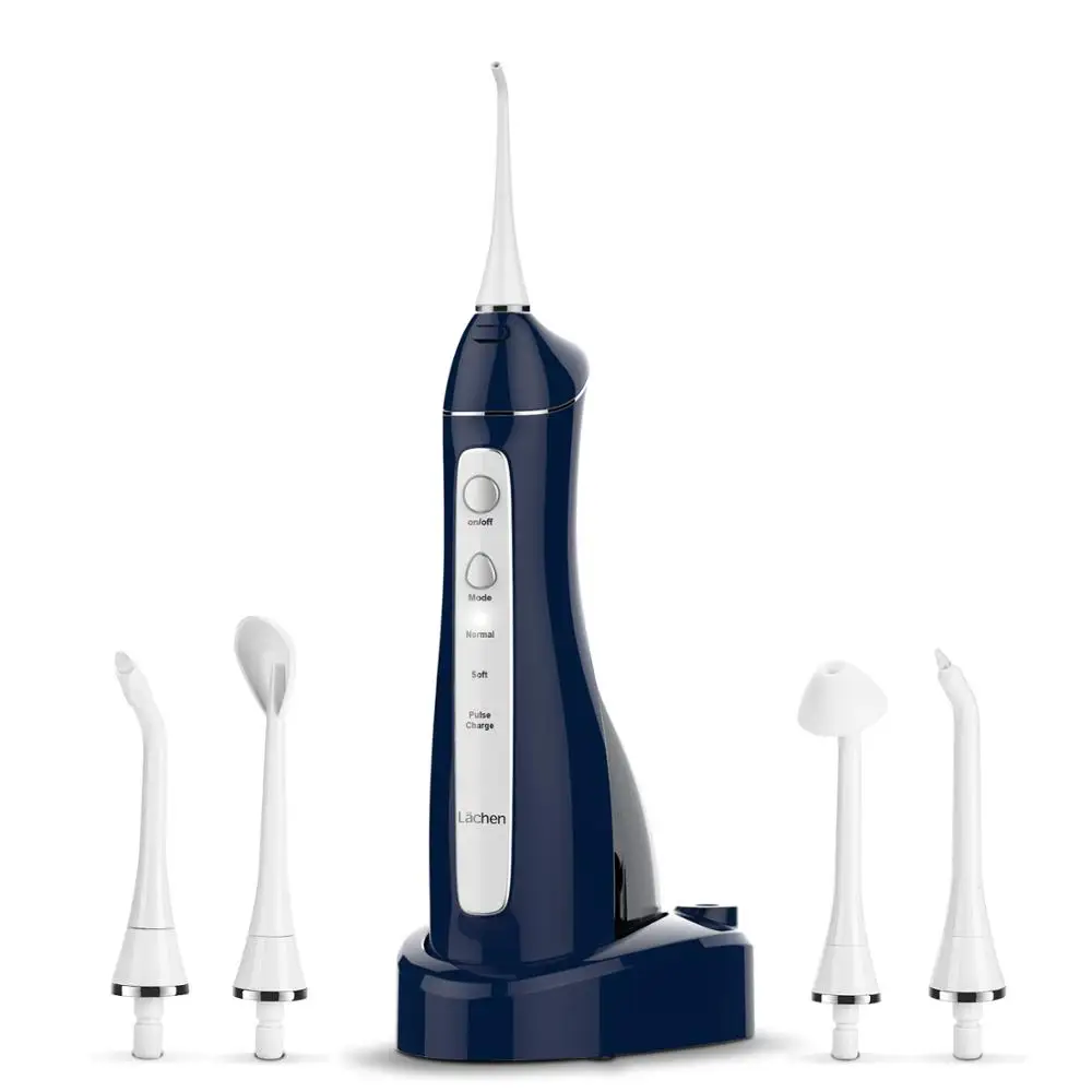 Lachen-WF8801 ирригатор для полости рта 300 мл резервуар для воды USB Rechargeabl водный Флоссер портативный стоматологический водонепроницаемый очиститель зубов 5 струйных наконечников